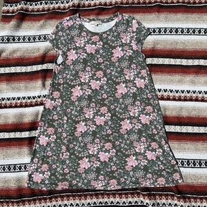 Loft Floral T Shirt Dress L